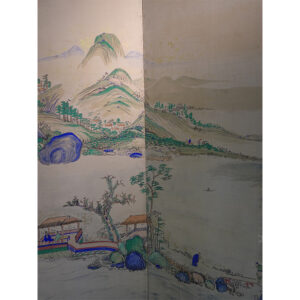 Landscape, Late Meiji Period Japanese Screen Pair - Image 12