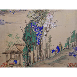 Landscape, Late Meiji Period Japanese Screen Pair - Image 8