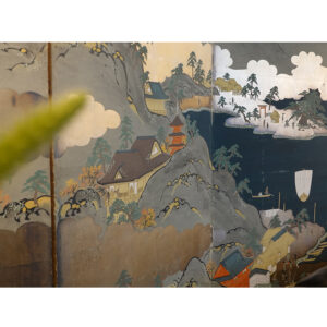 Sailing Boats on Blue Waters, Late Edo Period Japanese Screen - Image 4