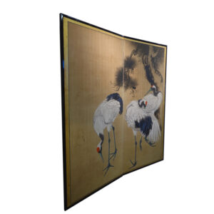 Cranes And Pine Tree, Early 20th Century Japanese Screen - Image 2