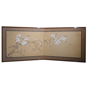 Cherry Blossom, Edo Period 18th Century Japanese Screen Pair - Image 3