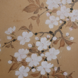 Cherry Blossom, Edo Period 18th Century Japanese Screen Pair - Image 4