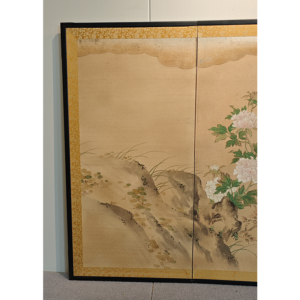 Flowers and Birds, 20th Century Japanese Screen - Image 2