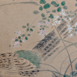 Flowers and Birds, 20th Century Japanese Screen - Image 9