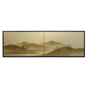 Gold Dust Landscape, 20th Century Japanese Screen