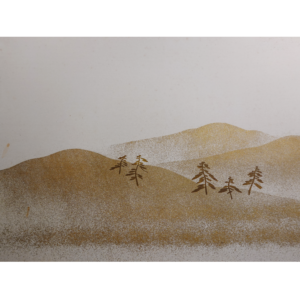 Gold Dust Landscape, Japanese Screen in 20th Century - Image 2