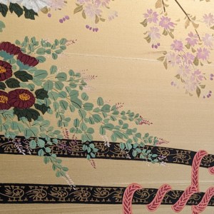 Hanaguruma Flower Cart, Showa Period 1970s Japanese Screen - Image 6