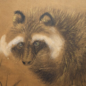 Majespecter Raccoons Under Moonlight, Meiji Period Signed & Sealed Japanese Screen - Image 7