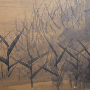 Majespecter Raccoons Under Moonlight, Meiji Period Signed & Sealed Japanese Screen - Image 10