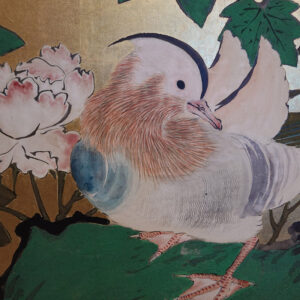 1930s Showa Period Japanese Screen, Birds and Flowers by A Stream - Image 11