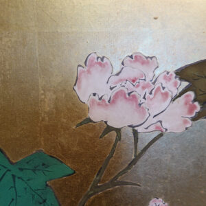 1930s Showa Period Japanese Screen, Birds and Flowers by A Stream - Image 12