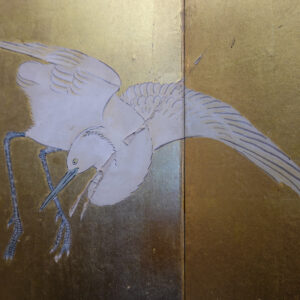 1930s Showa Period Japanese Screen, Birds and Flowers by A Stream - Image 16