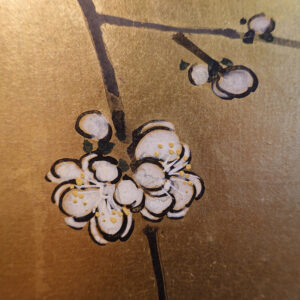 1930s Showa Period Japanese Screen, Birds and Flowers by A Stream - Image 10