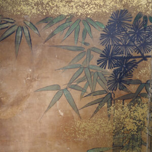 17th Century Japanese Screen by Kano Tokinobu, Birds and Flowers in the Gold Mist - Image 11