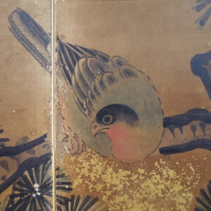 17th Century Japanese Screen by Kano Tokinobu, Birds and Flowers in the Gold Mist - Image 12
