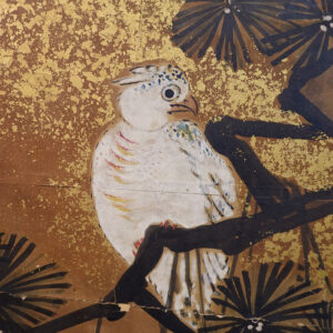 17th Century Japanese Screen by Kano Tokinobu, Birds and Flowers in the Gold Mist - Image 13