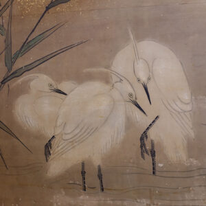 17th Century Japanese Screen by Kano Tokinobu, Birds and Flowers in the Gold Mist - Image 14