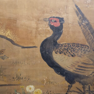 17th Century Japanese Screen by Kano Tokinobu, Birds and Flowers in the Gold Mist - Image 17