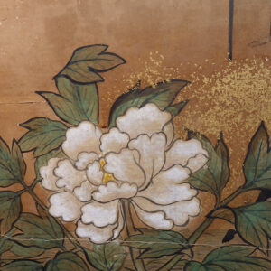 17th Century Japanese Screen by Kano Tokinobu, Birds and Flowers in the Gold Mist - Image 7