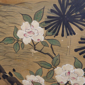 17th Century Japanese Screen by Kano Tokinobu, Birds and Flowers in the Gold Mist - Image 8