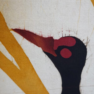 Birds in Paddy Field, 1950s-1960s Showa Period Japanese Screen - Image 5