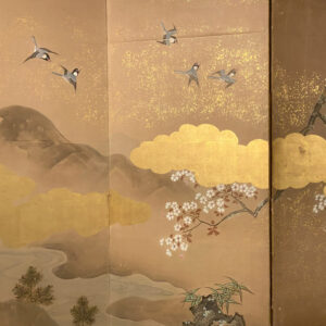 100 Years Old Japanese Screen, Cherry Blossom Trees - Image 9