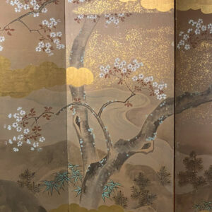 100 Years Old Japanese Screen, Cherry Blossom Trees - Image 5