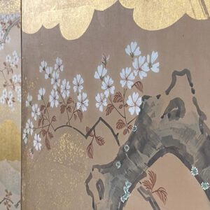 100 Years Old Japanese Screen, Cherry Blossom Trees - Image 8