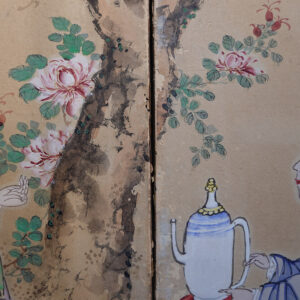 Late Edo Period Japanese Screen, Ladies at Tea Gathering - Image 12