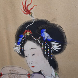 Late Edo Period Japanese Screen, Ladies at Tea Gathering - Image 14