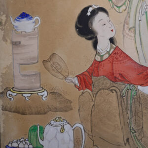 Late Edo Period Japanese Screen, Ladies at Tea Gathering - Image 18