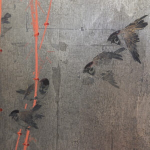 Red Bamboo, Japanese Screen Pair from Taisho Year 13, 1925 - Image 14