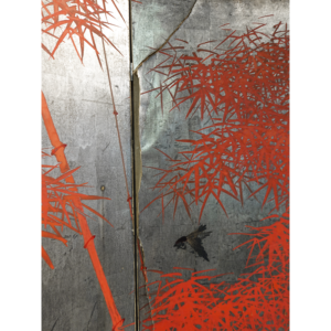 Red Bamboo, Japanese Screen Pair from Taisho Year 13, 1925 - Image 19