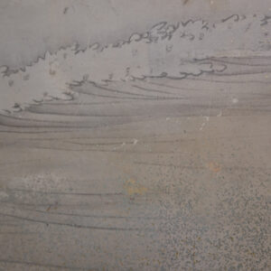 Late Edo 19th Century Japanese Screen, Birds Above Waves in the Gold Mist - Image 19