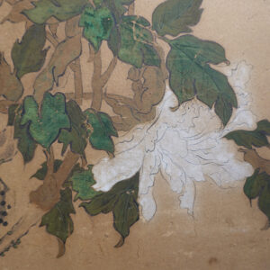 19th Century Japanese Screen, Peonies and Rock - Image 5