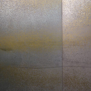 Late Edo 19th Century Japanese Screen, Birds Above Waves in the Gold Mist - Image 8