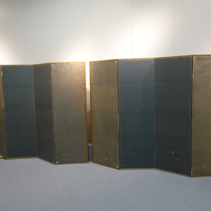 Late Edo 19th Century Japanese Screen, Birds Above Waves in the Gold Mist - Image 25