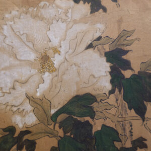 19th Century Japanese Screen, Peonies and Rock - Image 18