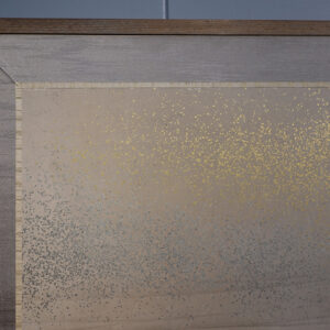 Late Edo 19th Century Japanese Screen, Birds Above Waves in the Gold Mist - Image 12