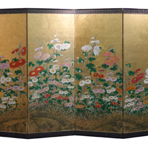 19th/20th Century Japanese Screen, Chrysanthemum Gilt Screen - Image 18