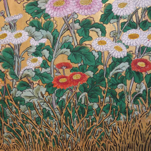 19th/20th Century Japanese Screen, Chrysanthemum Gilt Screen - Image 23