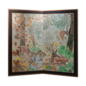 20th Century Japanese Screen, Deer in the Forest