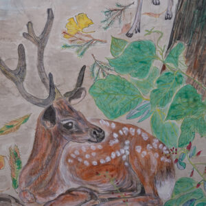 20th Century Japanese Screen, Deer in the Forest - Image 3
