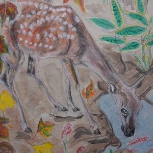 20th Century Japanese Screen, Deer in the Forest - Image 5