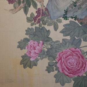 Late Edo 19th Century Japanese Screen, Four Season Flowers Masterpiece Silk Screen - Image 21