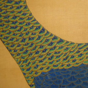 Late Edo Period Japanese Screen, Peacock Under Pine Tree - Image 9