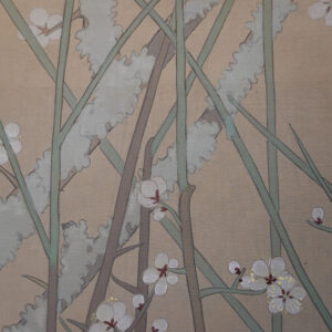20th Century Japanese Screen, Spring Silk Screen - Image 18