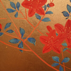 20th Century Japanese Screen, Birds and Flowers Scatted Fans Screen - Image 18