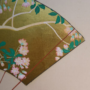 20th Century Japanese Screen, Birds and Flowers Scatted Fans Screen - Image 6
