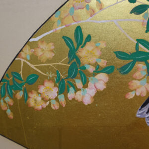 20th Century Japanese Screen, Birds and Flowers Scatted Fans Screen - Image 4